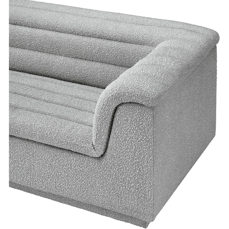 Meridian Cascade Grey Boucle Fabric Modular Sectional IMAGE 10