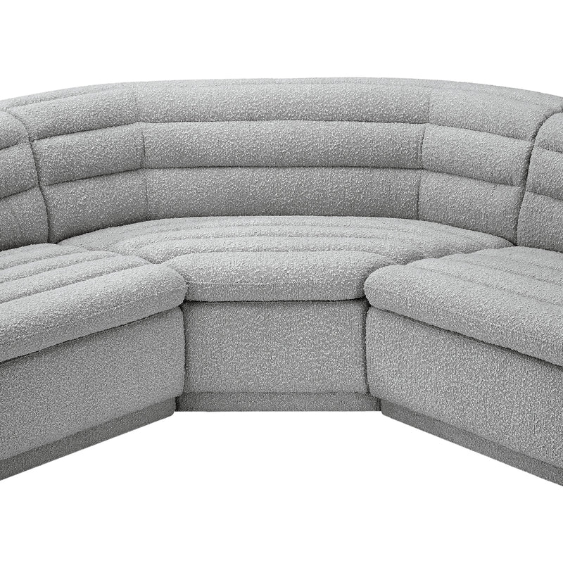 Meridian Cascade Grey Boucle Fabric Modular Sectional IMAGE 11