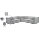 Meridian Cascade Grey Boucle Fabric Modular Sectional IMAGE 14