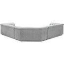 Meridian Cascade Grey Boucle Fabric Modular Sectional IMAGE 3