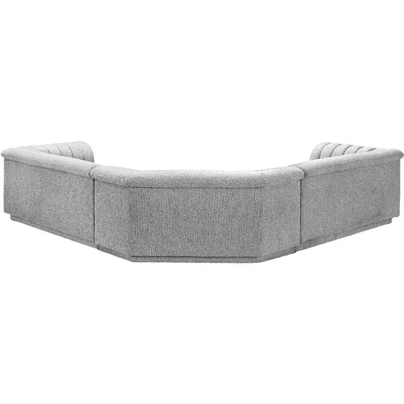 Meridian Cascade Grey Boucle Fabric Modular Sectional IMAGE 3
