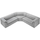 Meridian Cascade Grey Boucle Fabric Modular Sectional IMAGE 4