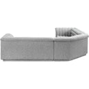 Meridian Cascade Grey Boucle Fabric Modular Sectional IMAGE 7