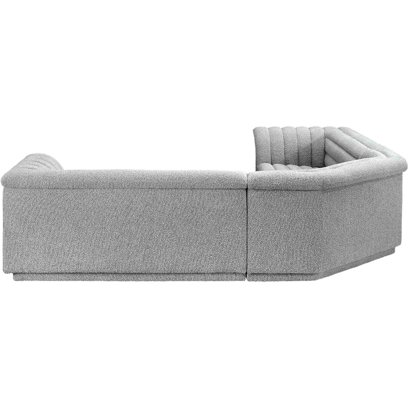 Meridian Cascade Grey Boucle Fabric Modular Sectional IMAGE 7