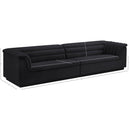 Meridian Cascade Black Velvet Fabric Modular Sofa IMAGE 10