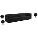 Meridian Cascade Black Velvet Fabric Modular Sofa IMAGE 11