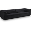 Meridian Cascade Black Velvet Fabric Modular Sofa IMAGE 1
