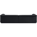 Meridian Cascade Black Velvet Fabric Modular Sofa IMAGE 3