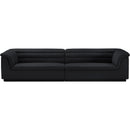 Meridian Cascade Black Velvet Fabric Modular Sofa IMAGE 5