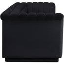 Meridian Cascade Black Velvet Fabric Modular Sofa IMAGE 6
