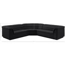 Meridian Cascade Black Velvet Fabric Modular Sectional IMAGE 14