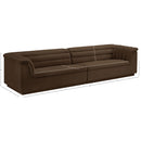 Meridian Cascade Brown Velvet Fabric Modular Sofa IMAGE 10