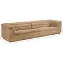 Meridian Cascade Camel Velvet Fabric Modular Sofa IMAGE 10