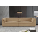 Meridian Cascade Camel Velvet Fabric Modular Sofa IMAGE 2