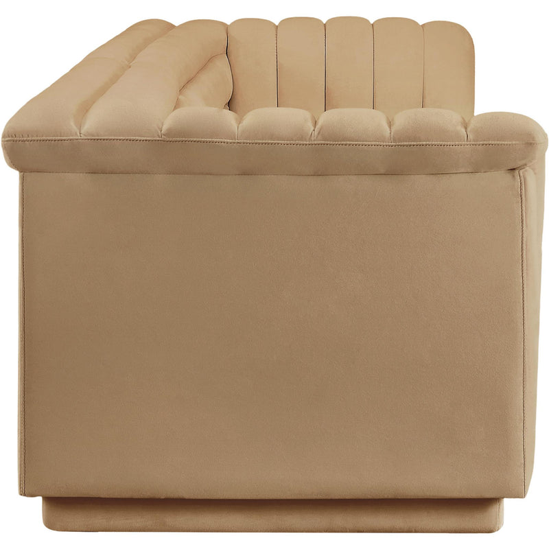 Meridian Cascade Camel Velvet Fabric Modular Sofa IMAGE 6