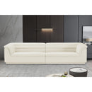 Meridian Cascade Cream Velvet Fabric Modular Sofa IMAGE 2
