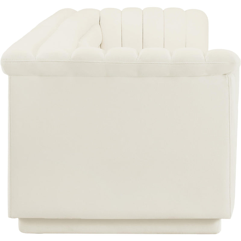 Meridian Cascade Cream Velvet Fabric Modular Sofa IMAGE 6