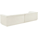 Meridian Cascade Cream Velvet Fabric Modular Sofa IMAGE 7