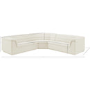 Meridian Cascade Cream Velvet Fabric Modular Sectional IMAGE 13