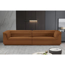 Meridian Cascade Saddle Velvet Fabric Modular Sofa IMAGE 2