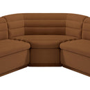 Meridian Cascade Saddle Velvet Fabric Modular Sectional IMAGE 11