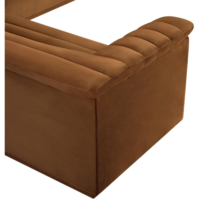 Meridian Cascade Saddle Velvet Fabric Modular Sectional IMAGE 12