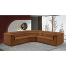 Meridian Cascade Saddle Velvet Fabric Modular Sectional IMAGE 2