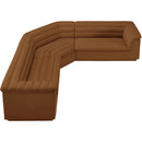 Meridian Cascade Saddle Velvet Fabric Modular Sectional IMAGE 6