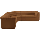 Meridian Cascade Saddle Velvet Fabric Modular Sectional IMAGE 7