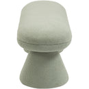 Meridian Drum Mint Faux Shearling Teddy Fabric Bench IMAGE 4