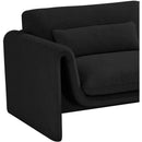 Meridian Stylus Black Boucle Fabric Chair IMAGE 12