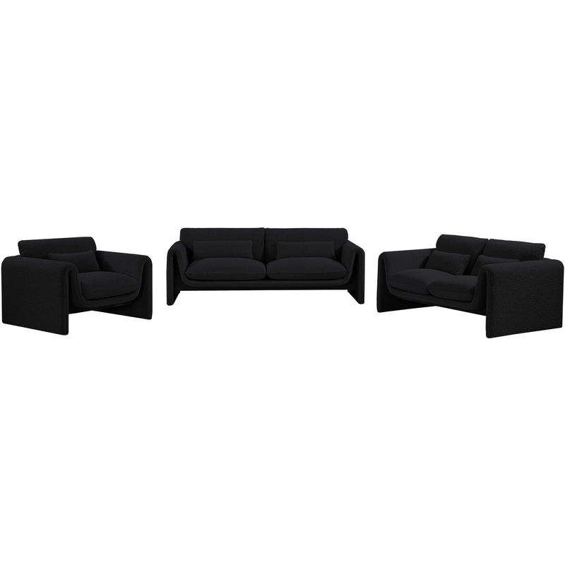 Meridian Stylus Black Boucle Fabric Chair IMAGE 15