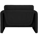 Meridian Stylus Black Boucle Fabric Chair IMAGE 3