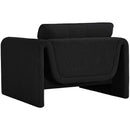 Meridian Stylus Black Boucle Fabric Chair IMAGE 6