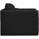 Meridian Stylus Black Boucle Fabric Chair IMAGE 7