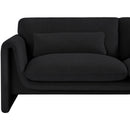 Meridian Stylus Black Boucle Fabric Loveseat IMAGE 10