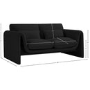 Meridian Stylus Black Boucle Fabric Loveseat IMAGE 16