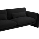 Meridian Stylus Black Boucle Fabric Loveseat IMAGE 8
