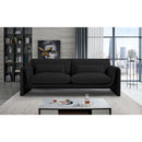 Meridian Stylus Black Boucle Fabric Sofa IMAGE 2