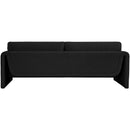 Meridian Stylus Black Boucle Fabric Sofa IMAGE 3