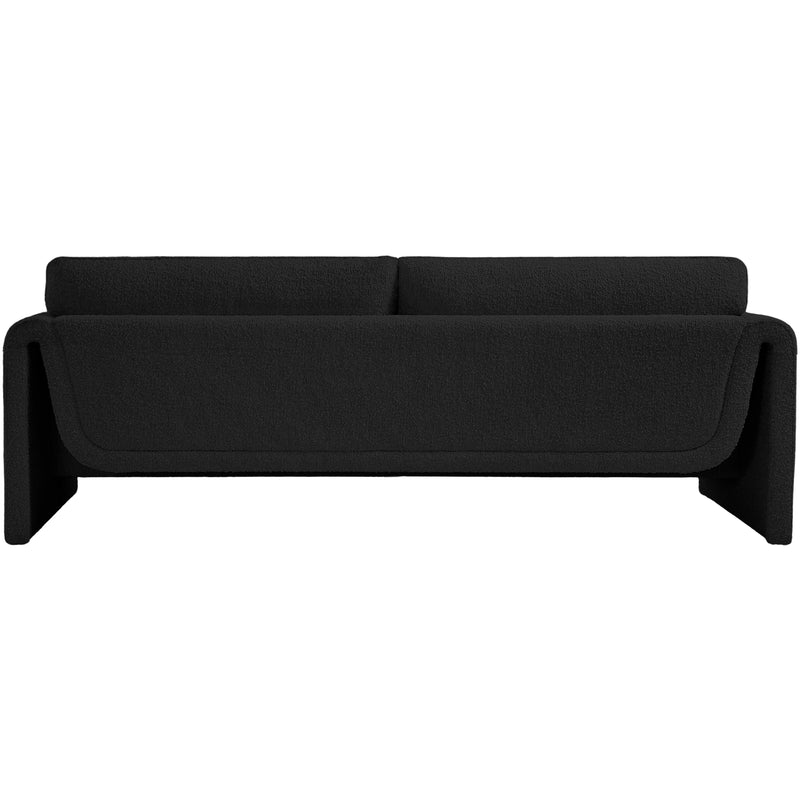 Meridian Stylus Black Boucle Fabric Sofa IMAGE 3