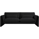 Meridian Stylus Black Boucle Fabric Sofa IMAGE 4