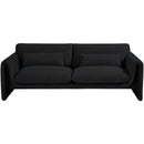 Meridian Stylus Black Boucle Fabric Sofa IMAGE 5