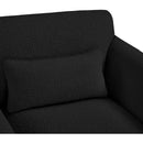 Meridian Stylus Black Boucle Fabric Sofa IMAGE 9