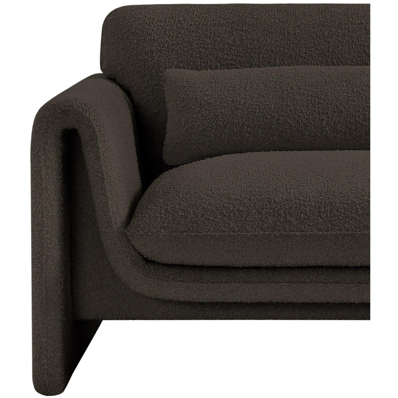 Meridian Stylus Brown Boucle Fabric Chair IMAGE 10