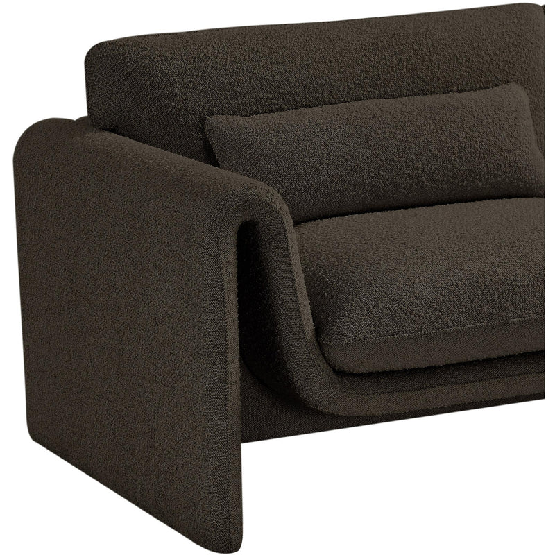 Meridian Stylus Brown Boucle Fabric Chair IMAGE 12