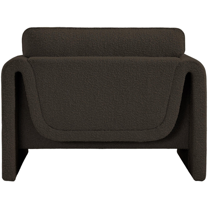 Meridian Stylus Brown Boucle Fabric Chair IMAGE 3