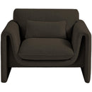 Meridian Stylus Brown Boucle Fabric Chair IMAGE 5
