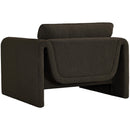 Meridian Stylus Brown Boucle Fabric Chair IMAGE 6