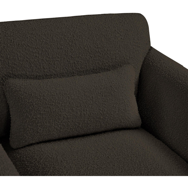Meridian Stylus Brown Boucle Fabric Chair IMAGE 9